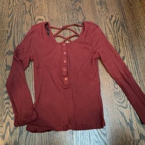 Maroon Long Sleeve Shirt